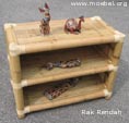 Bambusregal, Regal f&uuml;r B&uuml;cher, W&auml;sche, ...