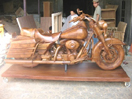 Motociclette Harley Davidson intagliane nel legno pregiato - ROAD KING,  1:1 