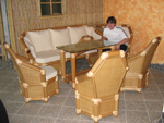 Sitzgruppen, Sofas, Sessel, Wohnzimmermöbel aus Bambus, Bambusmöbel