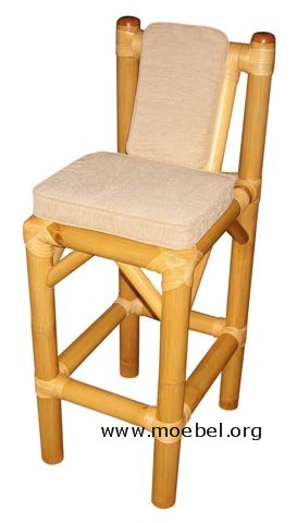 Barhocker mit Lehne und Polsterung