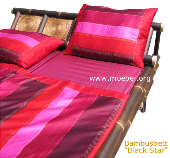 Black Star - Bambusbett aus schwarzem Bambus