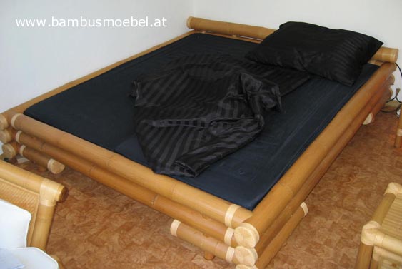 Bambusbett °Marina°, 200x180cm, mit Betteinsatz aus Bambus