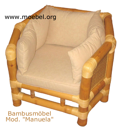 Sofas / Sessel / Fauteuils Modell "Manuela" - Bambusmöbel aus Indonesien