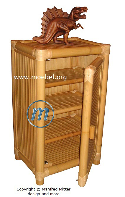 Schuhschrank / Bambusschrank mit 1 Tür. Möbel aus Bambus