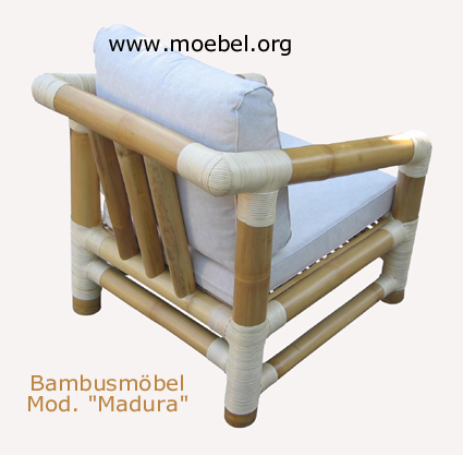 Sofas / Sessel / Fauteuils Modell "Madura" - Bambusmöbel