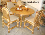 Tisch, Esstisch aus Bambus, Bambusmöbel für Esszimmer und Wintergarten