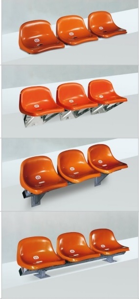 Stadium seats / seat shells for the sports field