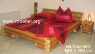 Betten / Hotelmöbel: Bambusbett, Doppelbett aus Bambus