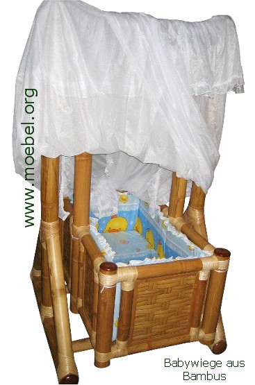Babywiege aus Bambus, exquisite Bambusmöbel ---> www.bambusmoebel.at