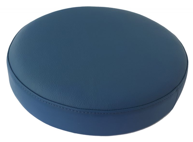 Barhocker-Sitz mit echtem Leder (hellblau), 33 cm