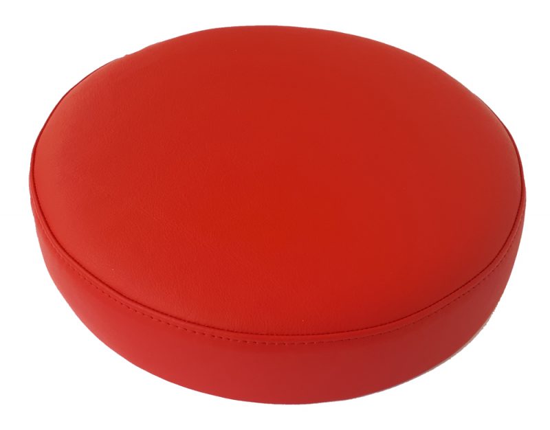 Sitz für Barhocker / Tresenhocker, Echtleder, helles Rot, 33 cm