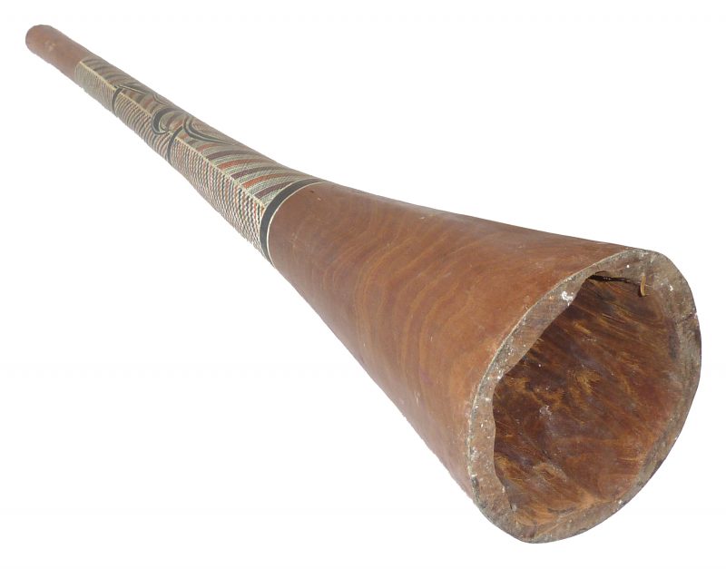 Didgeridoo bemalt, mit Gecko, Musikinstrument