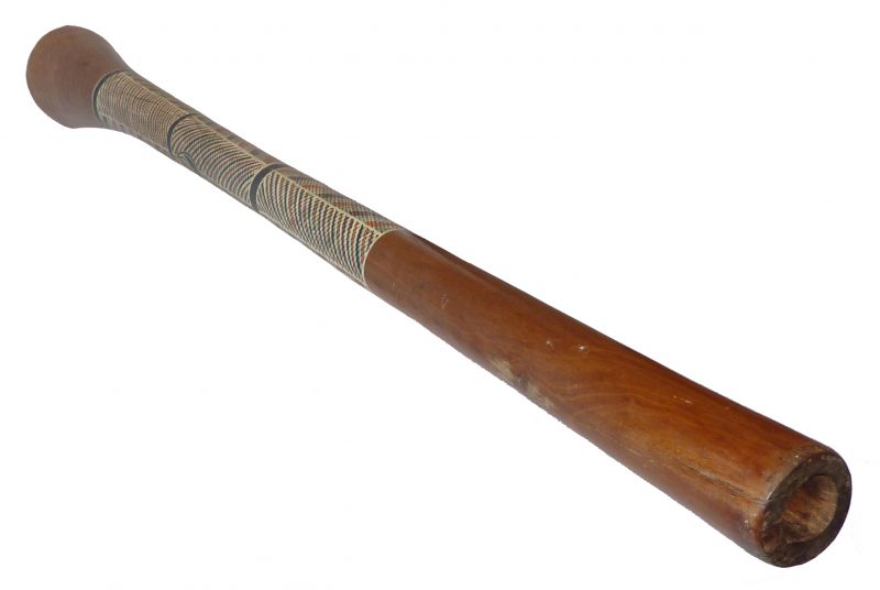 Didgeridoo bemalt, mit Gecko, Musikinstrument