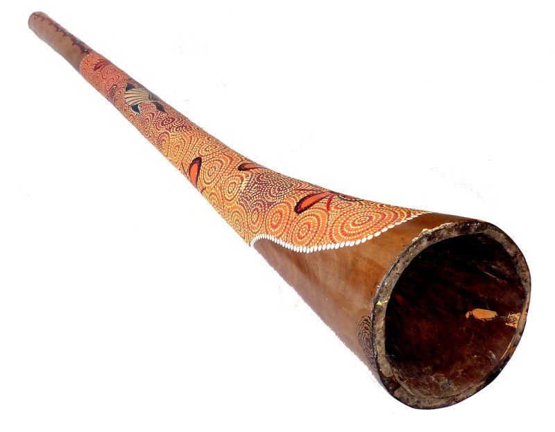 Didgeridoos bemalt, Holz, Musikinstrumente