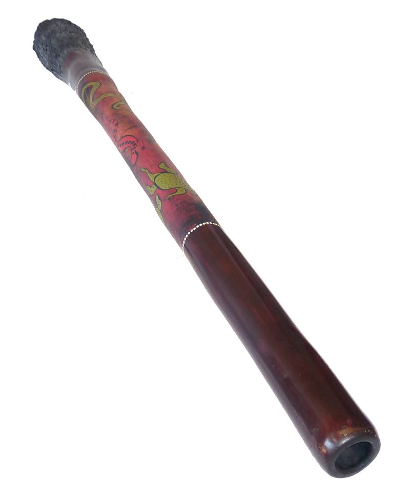 Didgeridoo mit Malerei, Tiermotiv Echse / Gecko