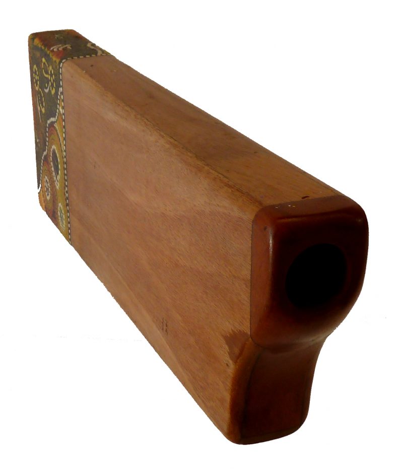 Didgeridoo aus Holz, Sonderform, bemalt, Musikinstrument