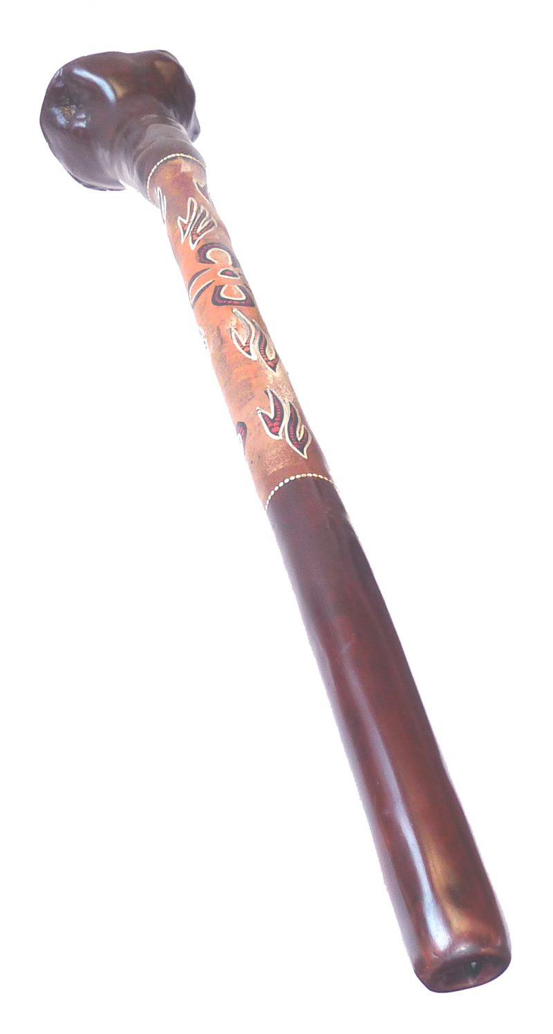Didgeridoo, Blasinstrument aus Holz, bemalt