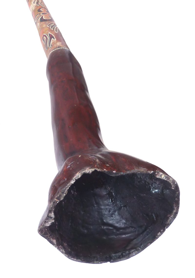 Didgeridoo, Blasinstrument aus Holz, bemalt