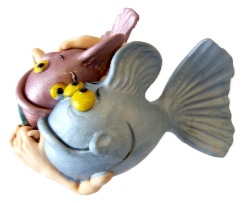 Fische, Sternzeichen-Figur aus Keramik