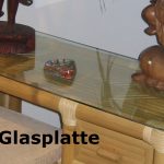 Glasplatte für den Schreibtisch