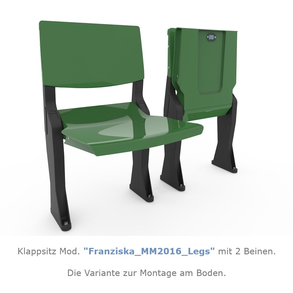 Klappsitze zur Bodenmontage; 2 Beine