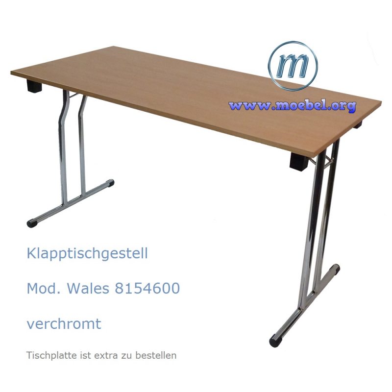 Klapptische mit Tischplatten, Gestell Wales-8154600, technisch verchromt