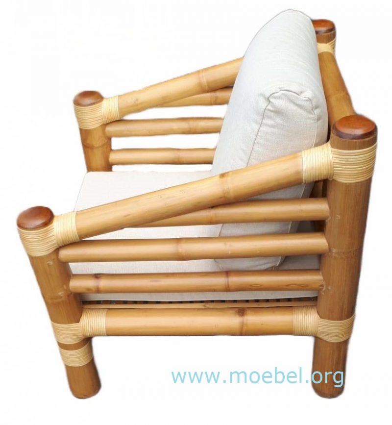 Mod. LOMBOK, Sessel / Fauteuil aus Bambus, Rattan und Holz