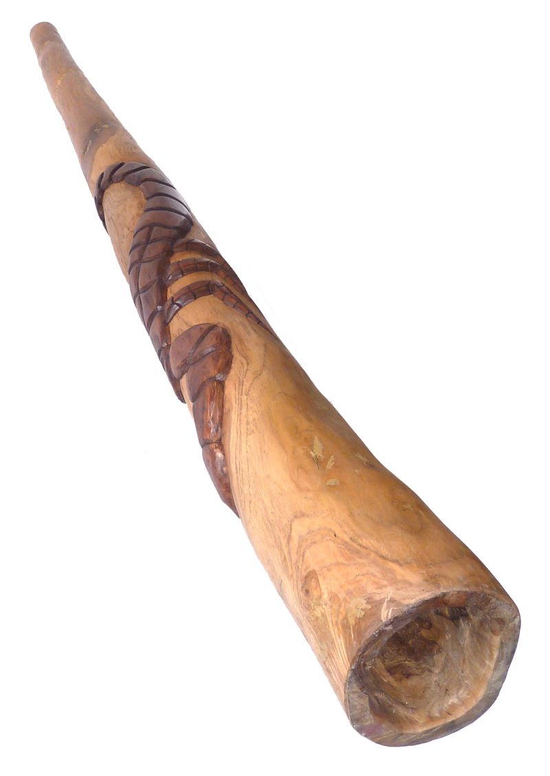 Didgeridoo aus Holz, mit Skorpion