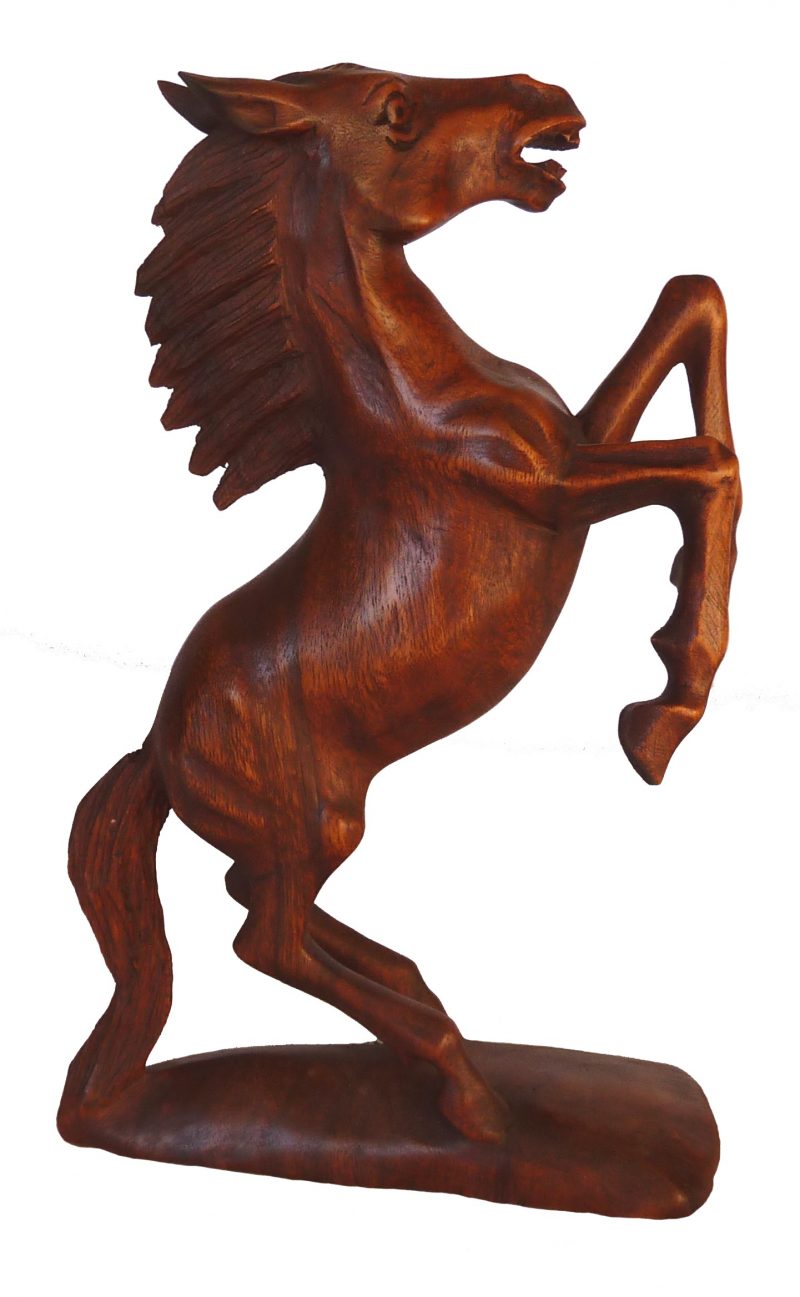 Pferd aus Holz geschnitzt, 30cm, P1080855