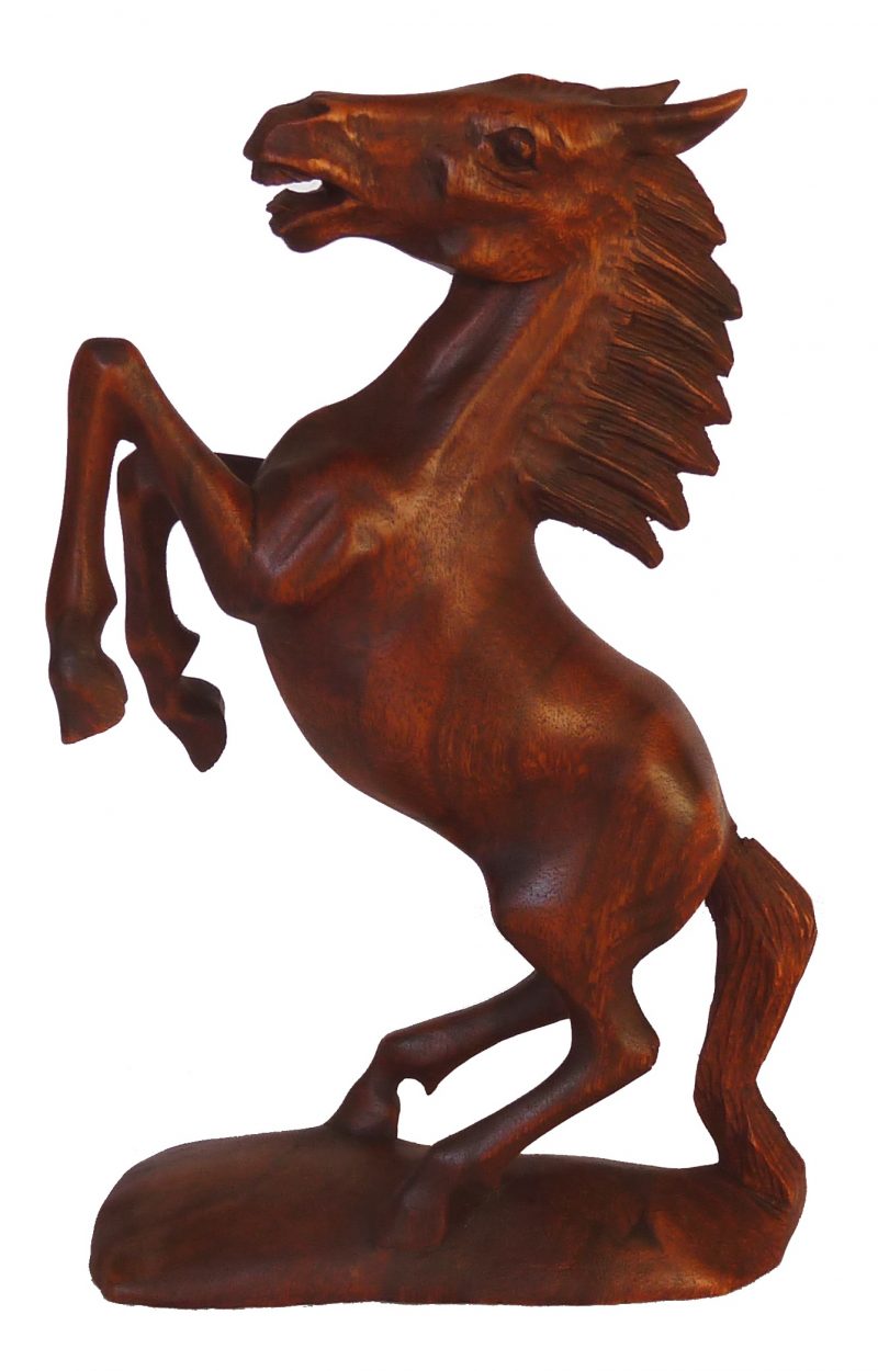 Pferd aus Holz geschnitzt, 30cm, P1080855