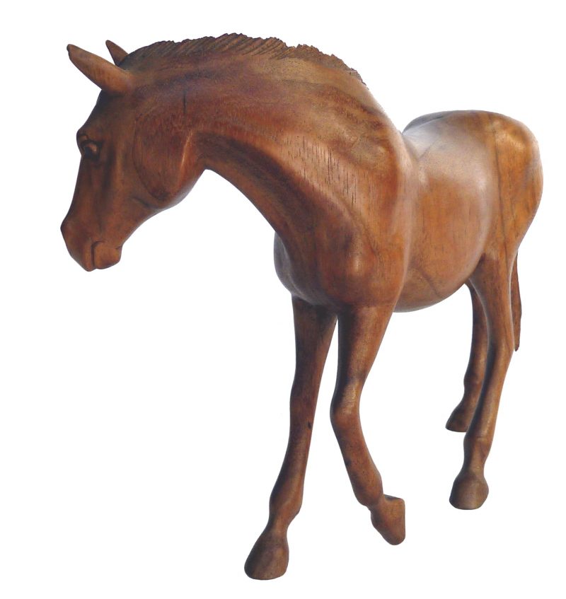 Pferd aus edlem Holz, 33cm, P1080860