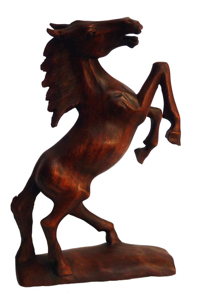 Pferd aus Holz geschnitzt, 30cm, P1080902