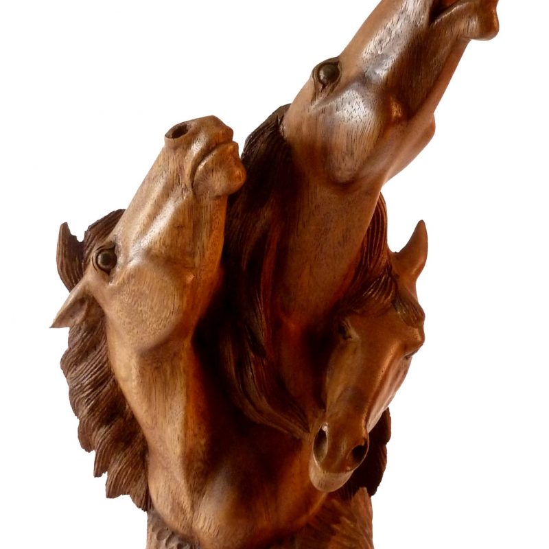 Pferdekopf aus Hartholz geschnitzt, 34cm, PF1080010