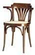 Sessel aus Holz, gepolstert