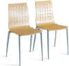 Stühle / Stapelstühle mit Reihenverbindung, Modell "Ingrid", gepolstert, oder mit Holzsitz, stapelbare Sessel / Stühle mit Verkettung