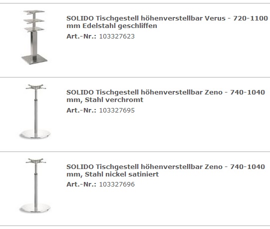 Hoehenverstellbarer Tisch, Tischgestell justierbar